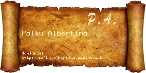 Palku Albertina névjegykártya